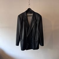 90's leather tailored jacket
