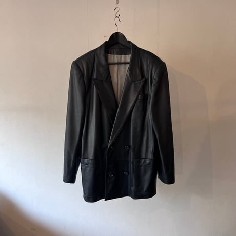 90's leather tailored jacket