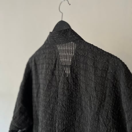 90's zip-up pleats shirt