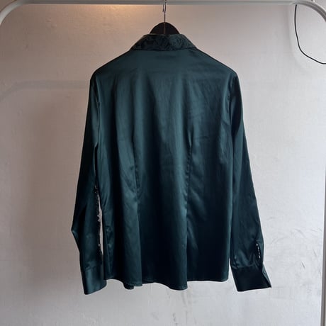 made in italy switch lace shirt green