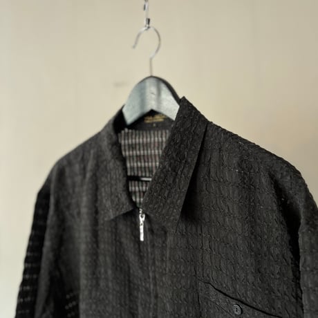 90's zip-up pleats shirt