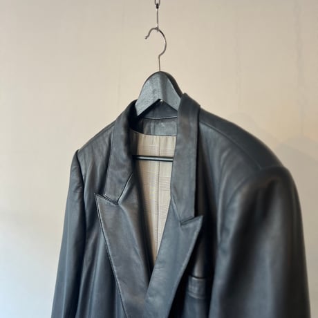 90's leather tailored jacket