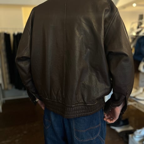 90's brown leather jacket