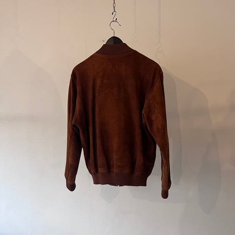 90's brown suède leather blouson