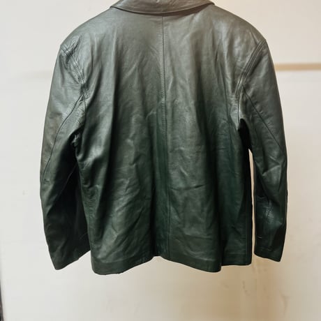 80's leather jacket green made in italy