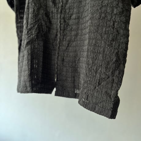90's zip-up pleats shirt