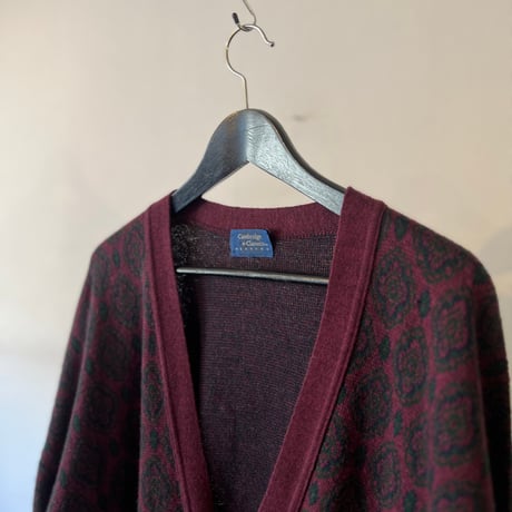 90's "ダマスク柄" cardigan