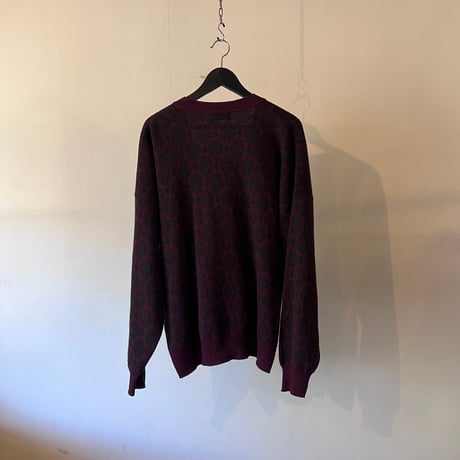 90's "ダマスク柄" cardigan
