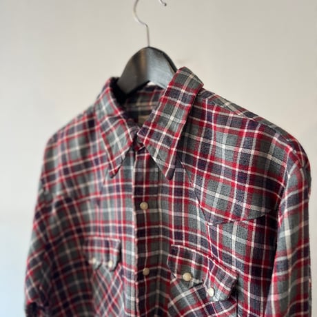 70's〜80's western check shirt