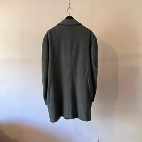 90's cashmere wool coat green made in italy