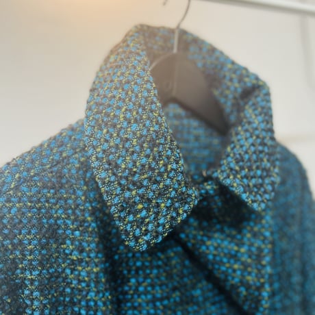 70's〜80's tweed coat green made in france