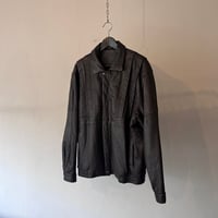 90's leather blouson brown
