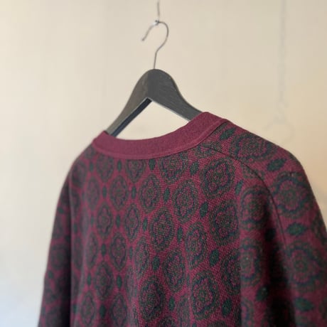 90's "ダマスク柄" cardigan