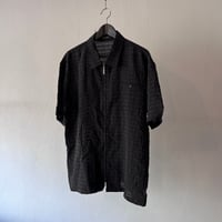 90's zip-up pleats shirt