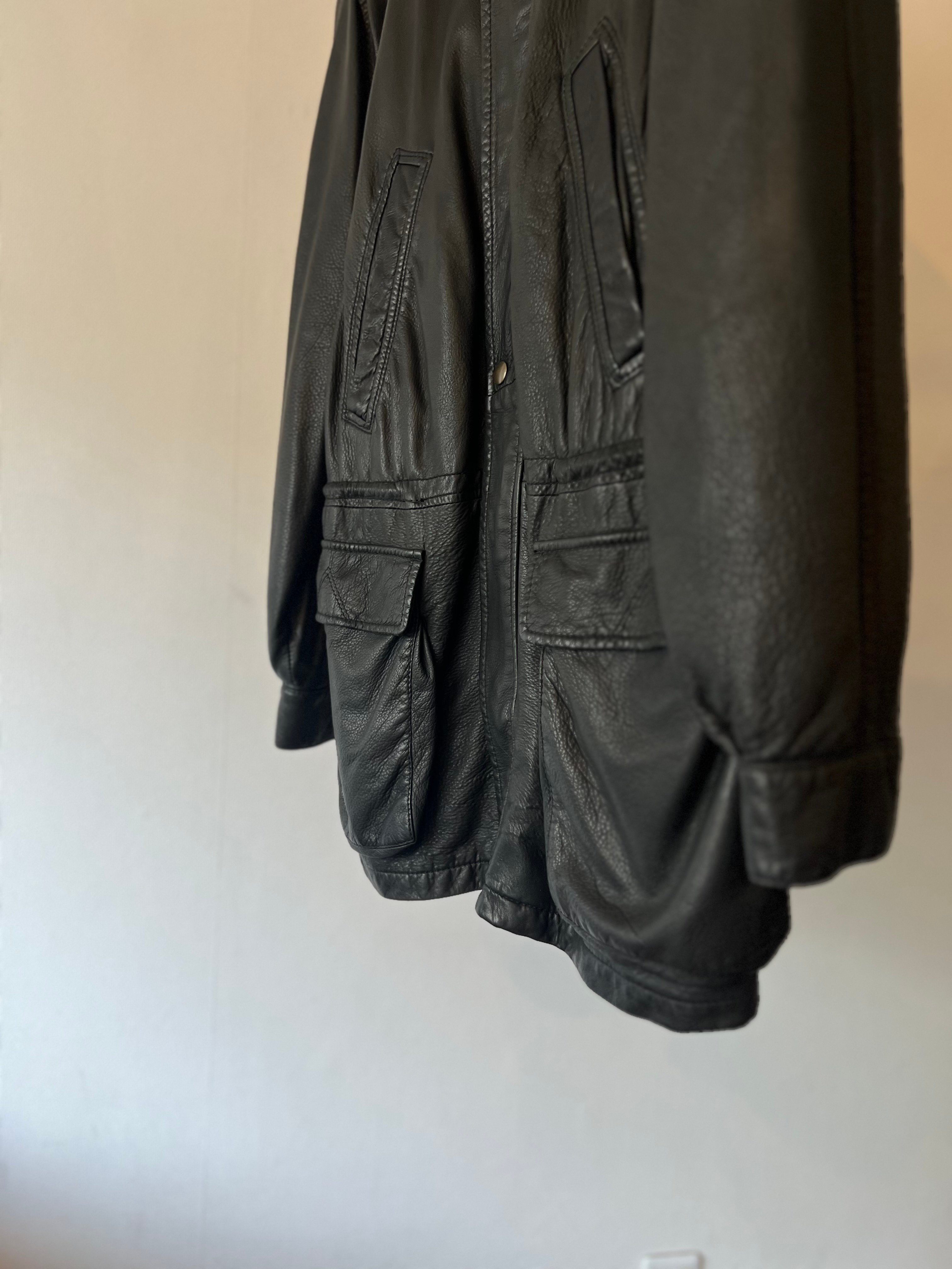 80's umberto olivieri leather jacket made in it