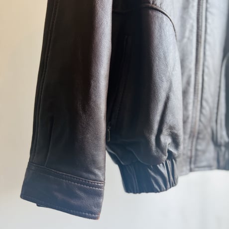 90's〜80's leather jacket brown