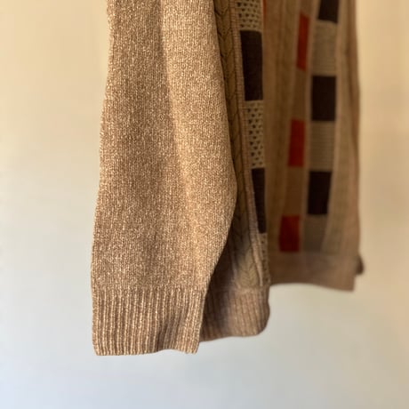 90's half zip design knit