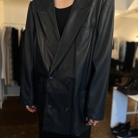 90's leather tailored jacket