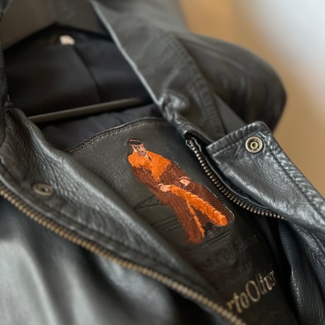 80's umberto olivieri leather jacket made in italy
