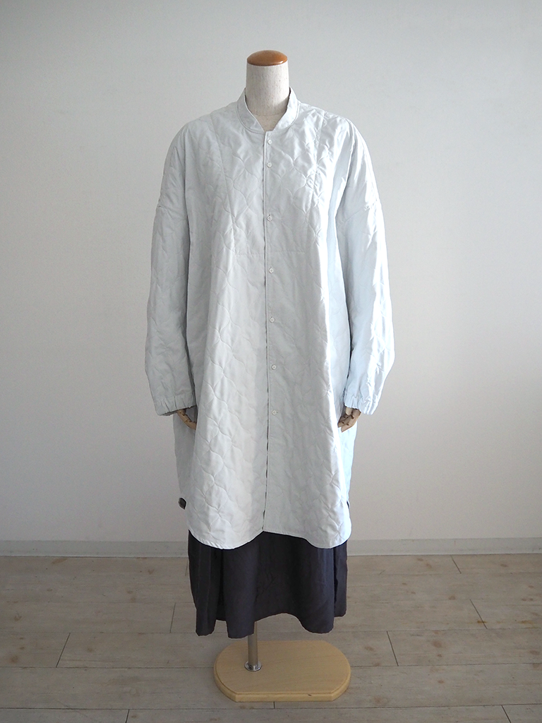 【タグ付未使用】ノーコントロールエアー　コマサーモキルトシャツ ポリエステルタイプライターコマサーモキルトリブライクカラー