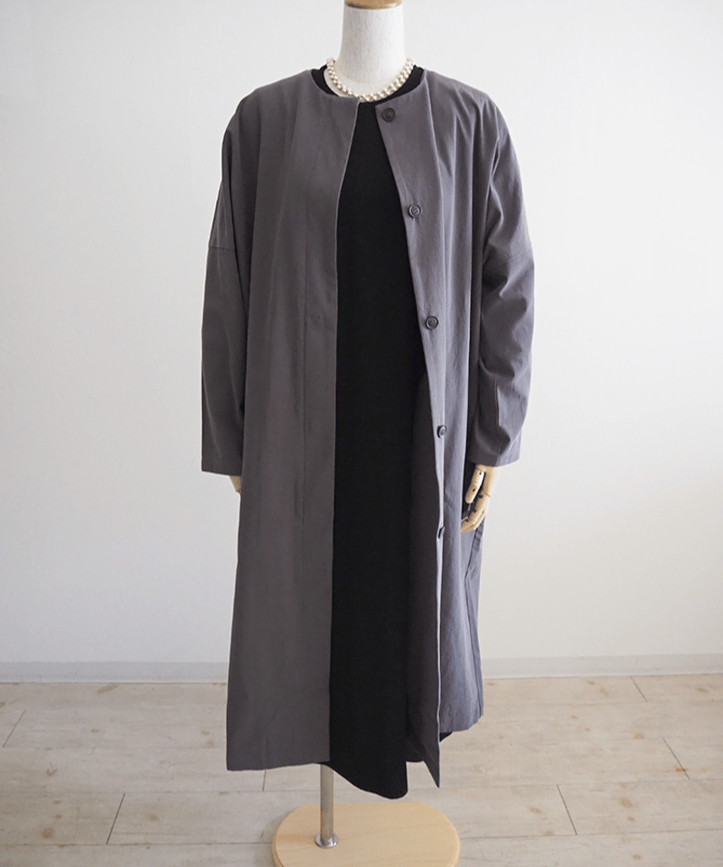 ノーカラーコート/evam eva | DONOVAN