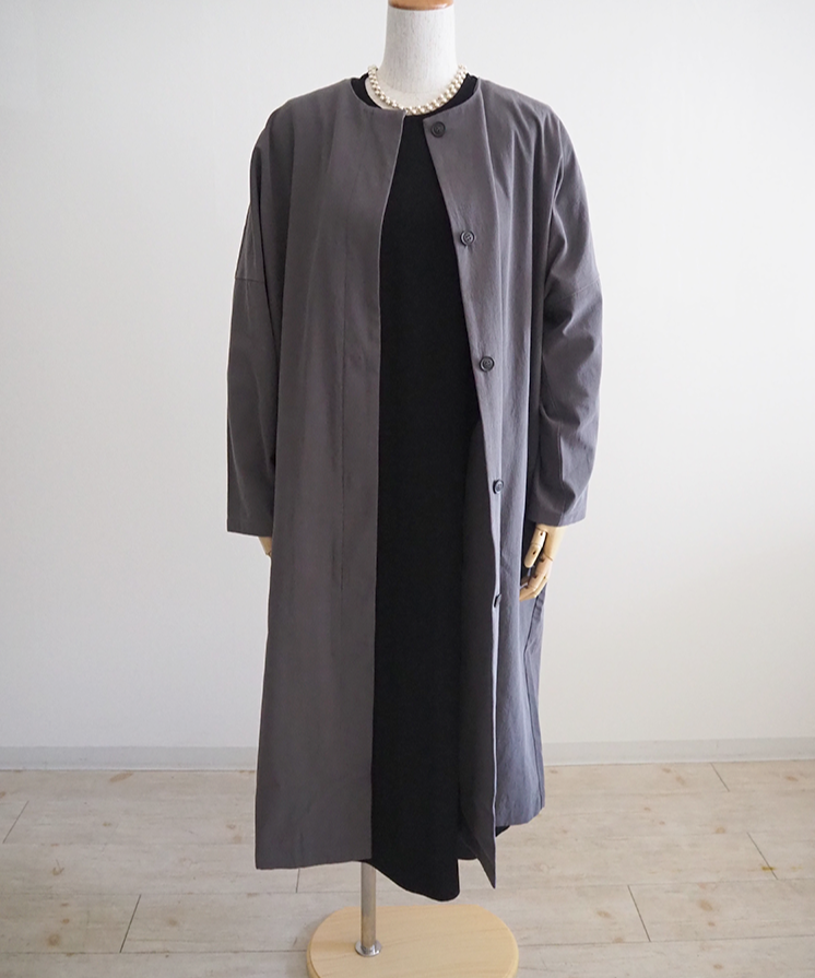 ノーカラーコート/evam eva | DONOVAN