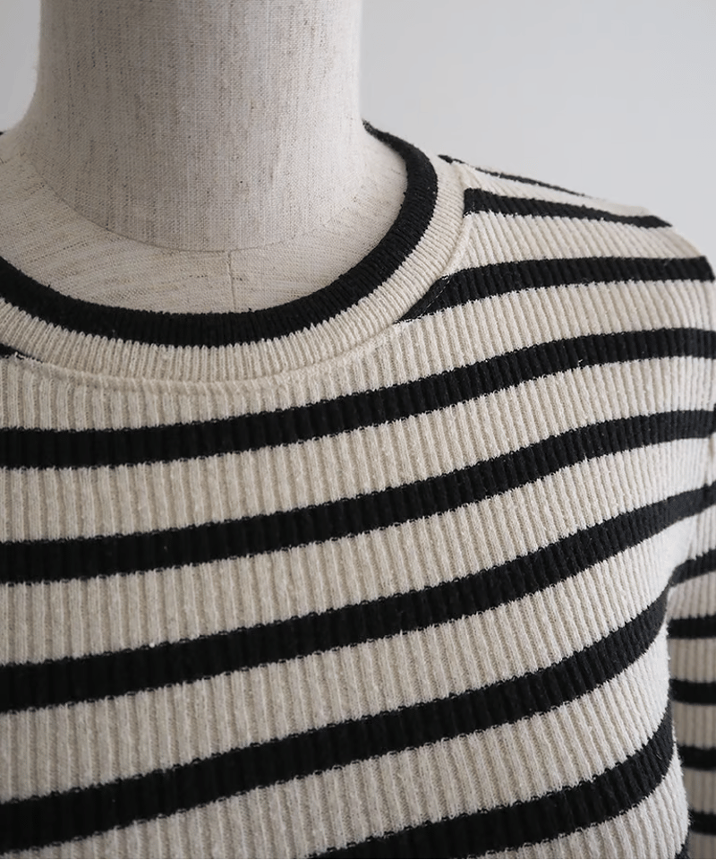 リブニット＆ソークルーネックシャツ/R&D.M.co- | DONOVAN