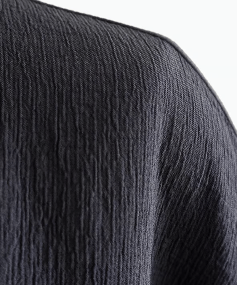 ポリエステル二重楊柳ノーカラーコートオーバーサイズ/NO CONTROL AIR