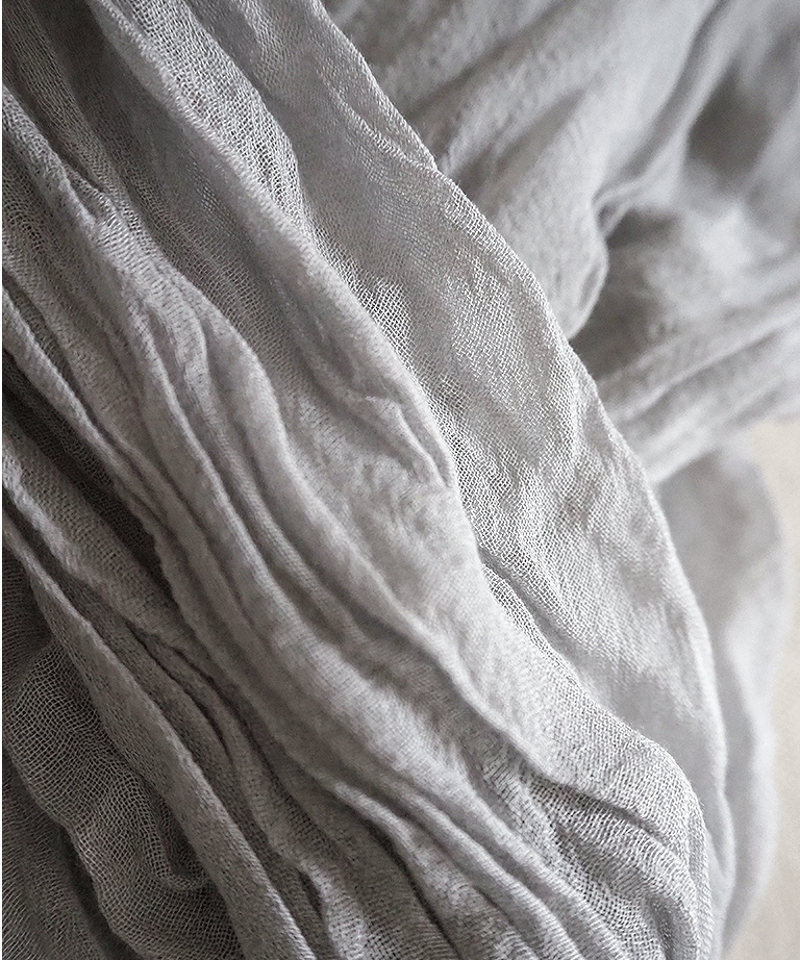 evamevaコットンストール evameva (エヴァムエヴァ) Cotton georgette diagonal stole