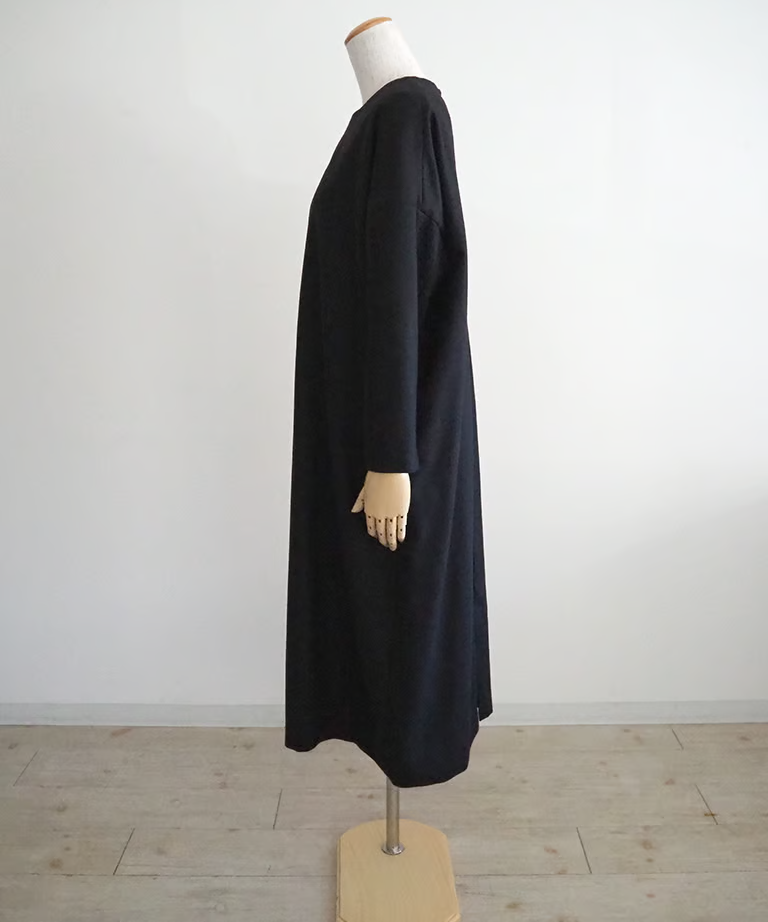 【最終】evameva エヴァムエヴァジャケットワンピース　定価56,100円 evameva (エヴァムエヴァ) wool flare one piece / ウールフレア