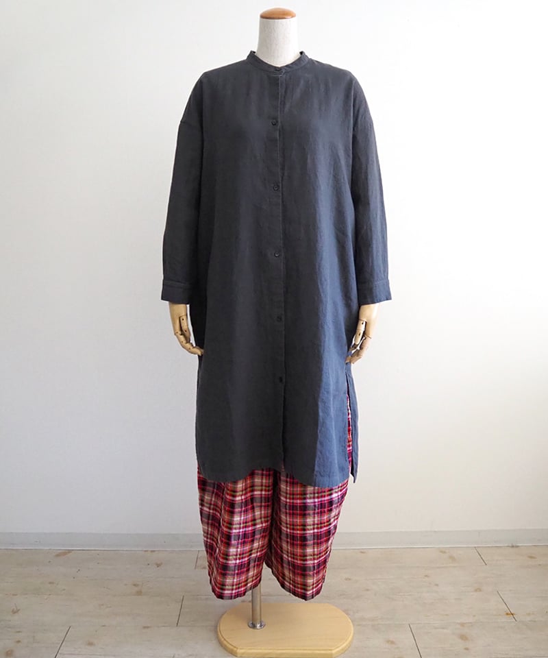 美品 24SS エヴァムエヴァ シャツワンピース ウォーターリネン 美品 24SS エヴァムエヴァ シャツワンピース ウォーターリネン