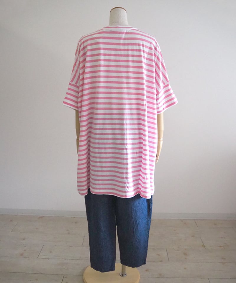 ガーゼボーダーオーバーサイズH/Tシャツ/R&D.M.co- | DONOVAN