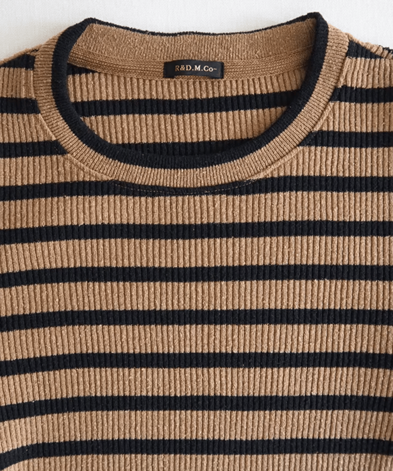 リブニット＆ソークルーネックシャツ/R&D.M.co- | DONOVAN