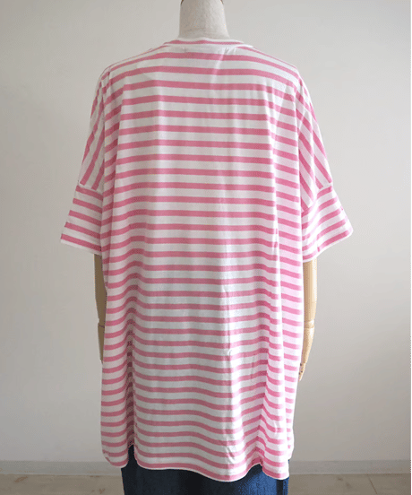 ガーゼボーダーオーバーサイズH/Tシャツ/R&D.M.co-