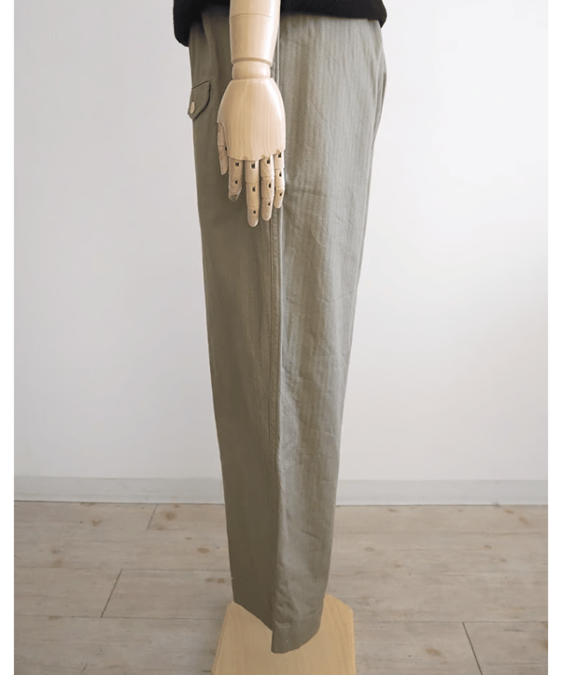 スレンヘリンボンワイドパンツ/ゴーシュ | DONOVAN