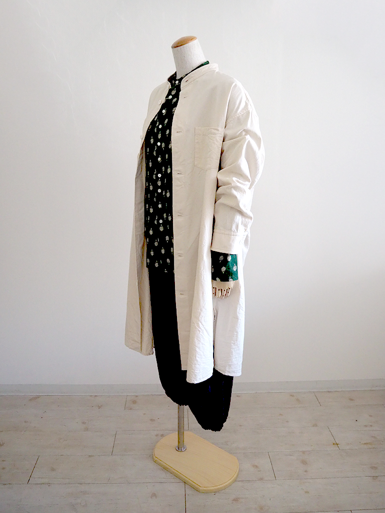 コットンオックススタンドカラーシャツワンピース/ゴーシュ | DONOVAN