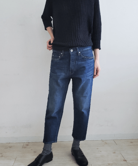 テーパードデニムパンツ（ビンテージライク）/R&D.M.co-