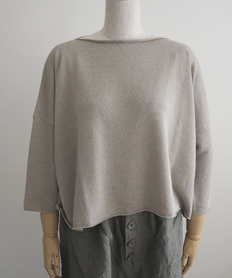 evam eva ドライコットン プルオーバー　エクリュ evam eva｜cotton cupro pullover [men's]｜men's