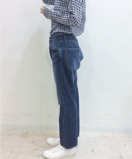 ストレートデニムパンツ（ビンテージライク）/R&D.M.co-