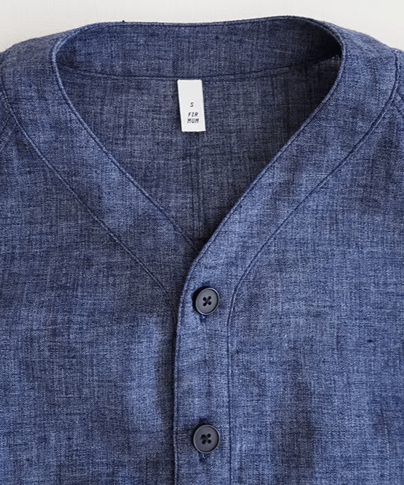 FIRMUM リネンコットン フードシャツ 定価4万】フィルマム FIRMUM FAODSH リネンコットンブレンド