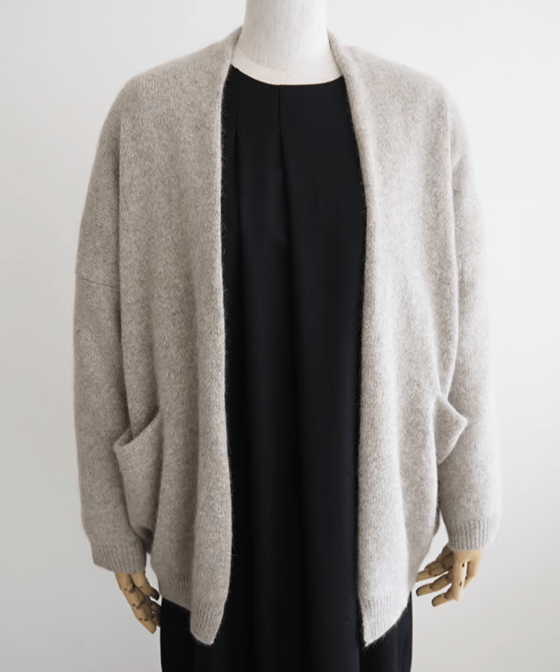 evam eva ショールカラー　カーディガン　ウール ウールフォックスカーディガン/evam eva | DONOVAN