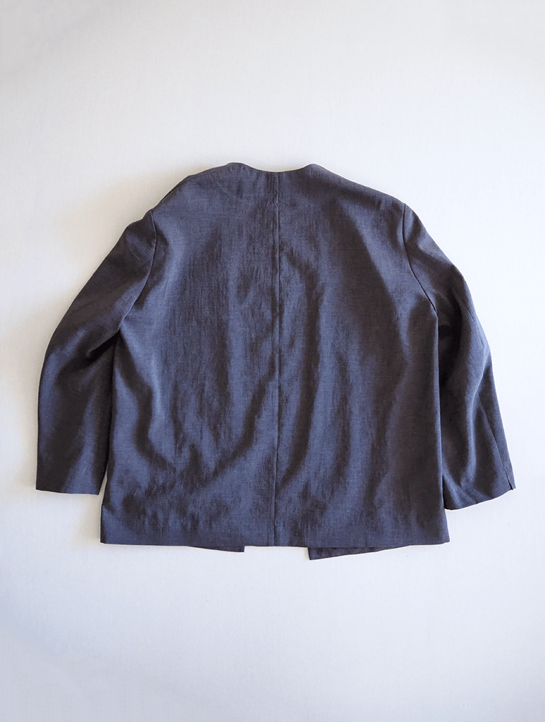 強撚ポリエステルストレッチポプリンカーディガンジャケット/NO  