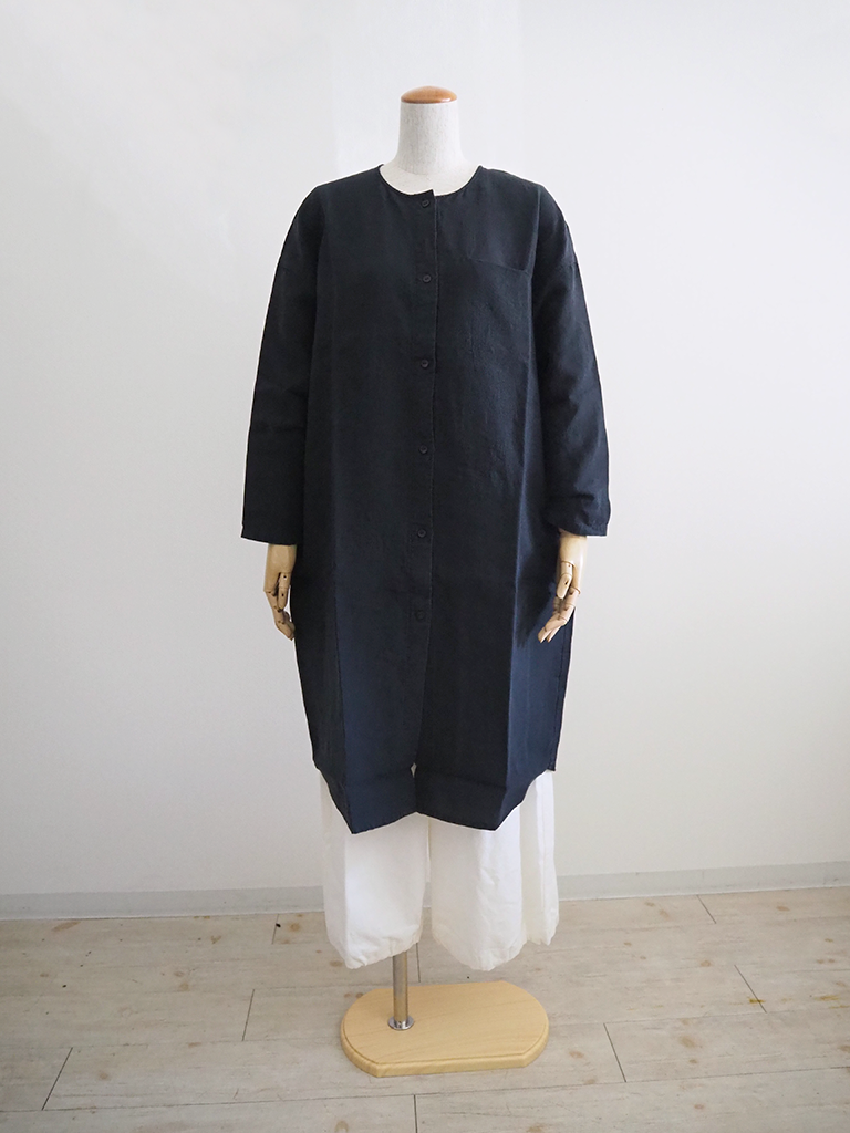 evameva ウールリネンワンピース リネンシャツワンピース/evam eva | DONOVAN