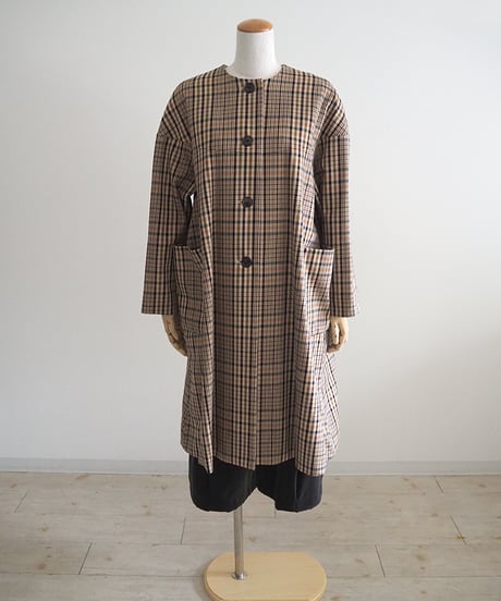 Courbet（クールベ）コットンチェックコート/Atelier d'antan