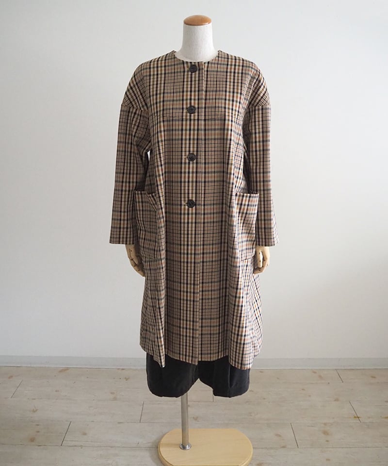 Courbet（クールベ）コットンチェックコート/Atelier d'antan | DONOVAN