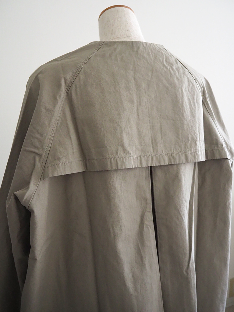 美品❗️evam eva リネン アルパカ ノーカラーコート 23AW モカ 【公式