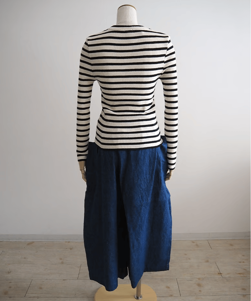 リブニット＆ソークルーネックシャツ/R&D.M.co- | DONOVAN