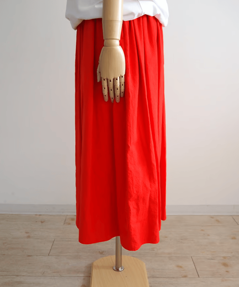 20/1オーガニックツイルギャザースカート/ゴーシュ | DONOVAN