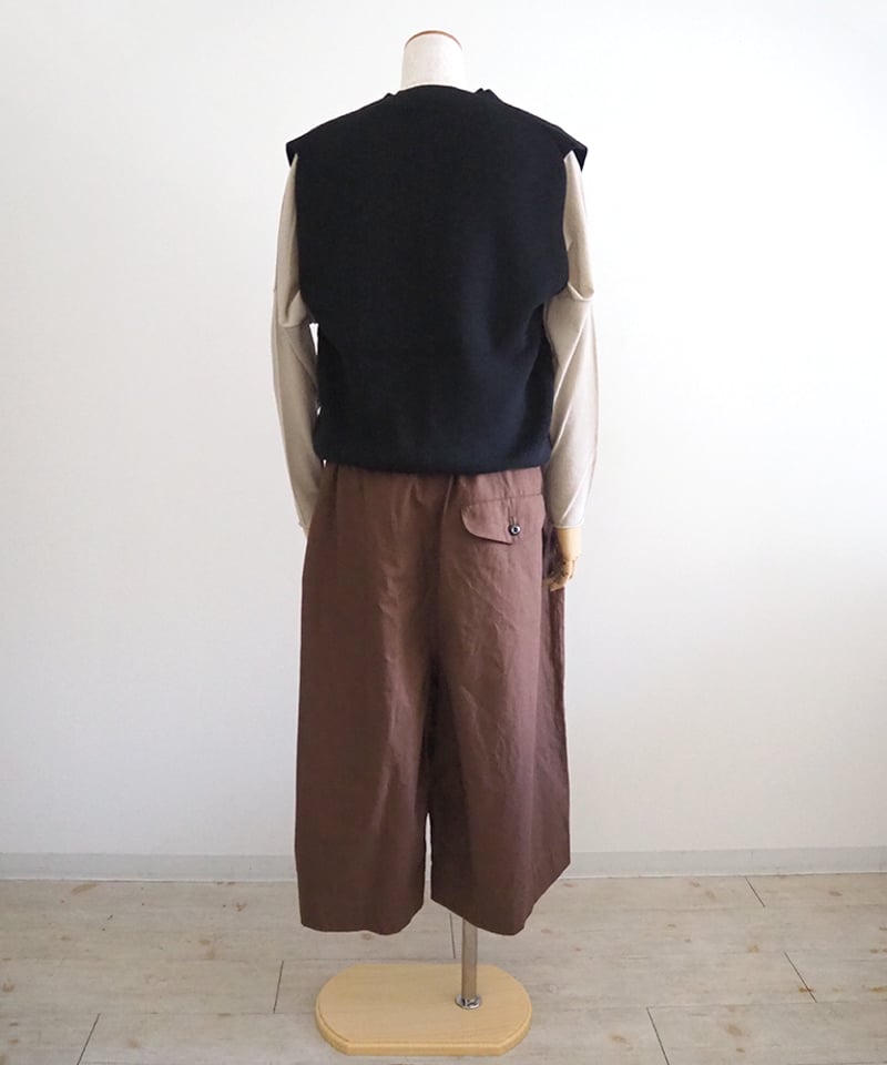 コットンファームリブニットベスト/ゴーシュ | DONOVAN