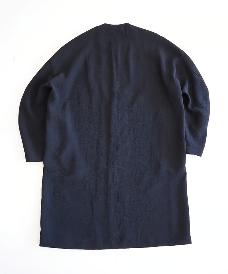 ポリエステル二重楊柳ノーカラーコートオーバーサイズ/NO CONTROL AIR